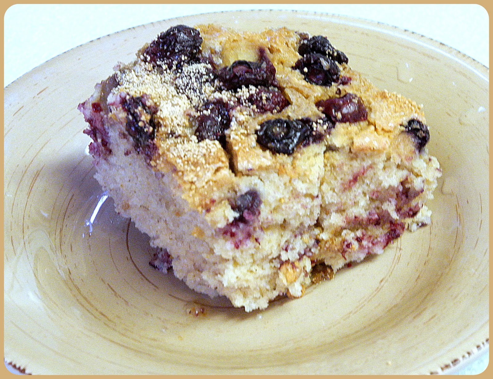 Blueberry Sour Cream Cake Glutenfree