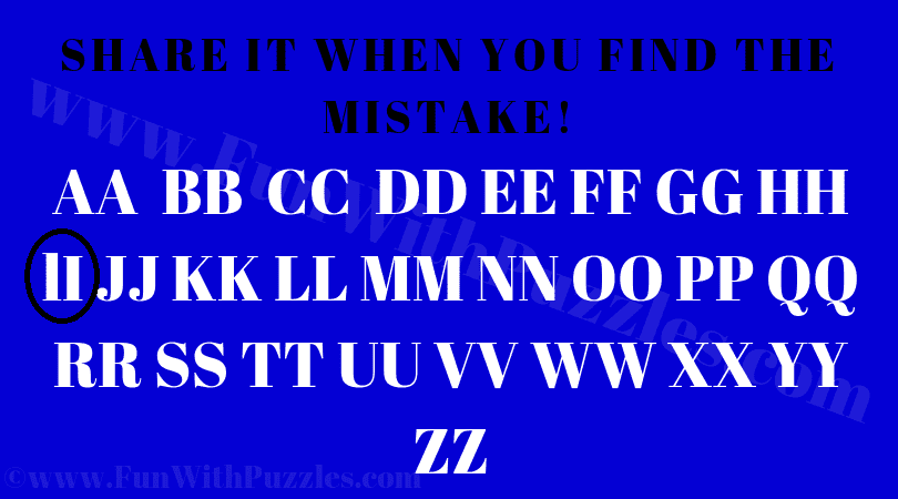 Easy Find the Mistake Puzzle | Observational Skills Test