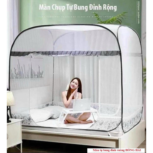 Mùng tự bung 1m8 đỉnh vuông