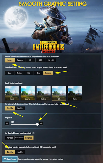 pubg mobile graphic setting