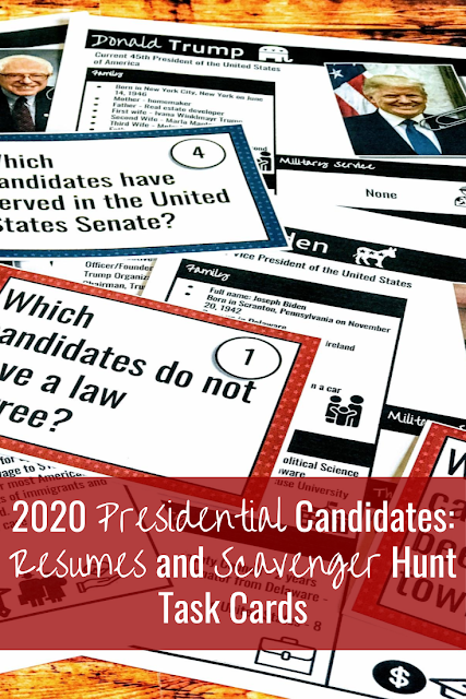 To Engage Them All: 2020 Presidential Candidates: Resumes and Scavenger ...