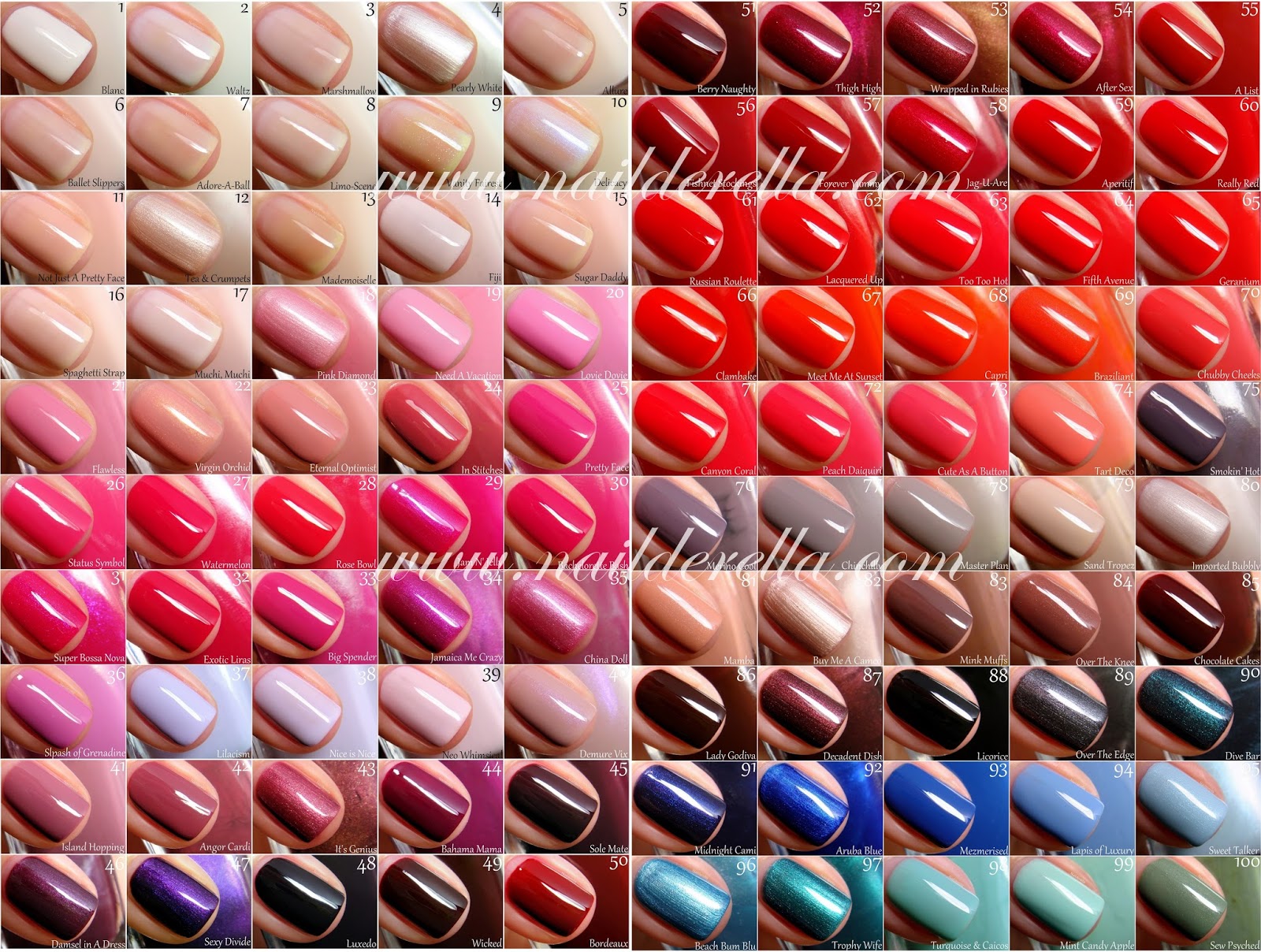 1. Rosalind Nail Polish Color Chart - Amazon.com - wide 10