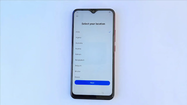 select your country here vivo set up your phone