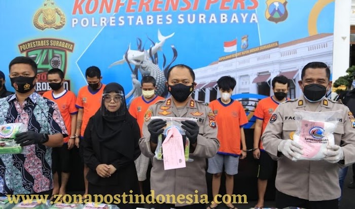 20,5 Kg Sabu Siap Edar Berhasil Diamankan Satresnarkoba Polrestabes Surabaya