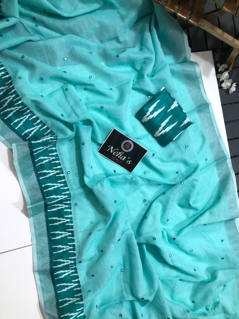 Lenin mirror work sarees