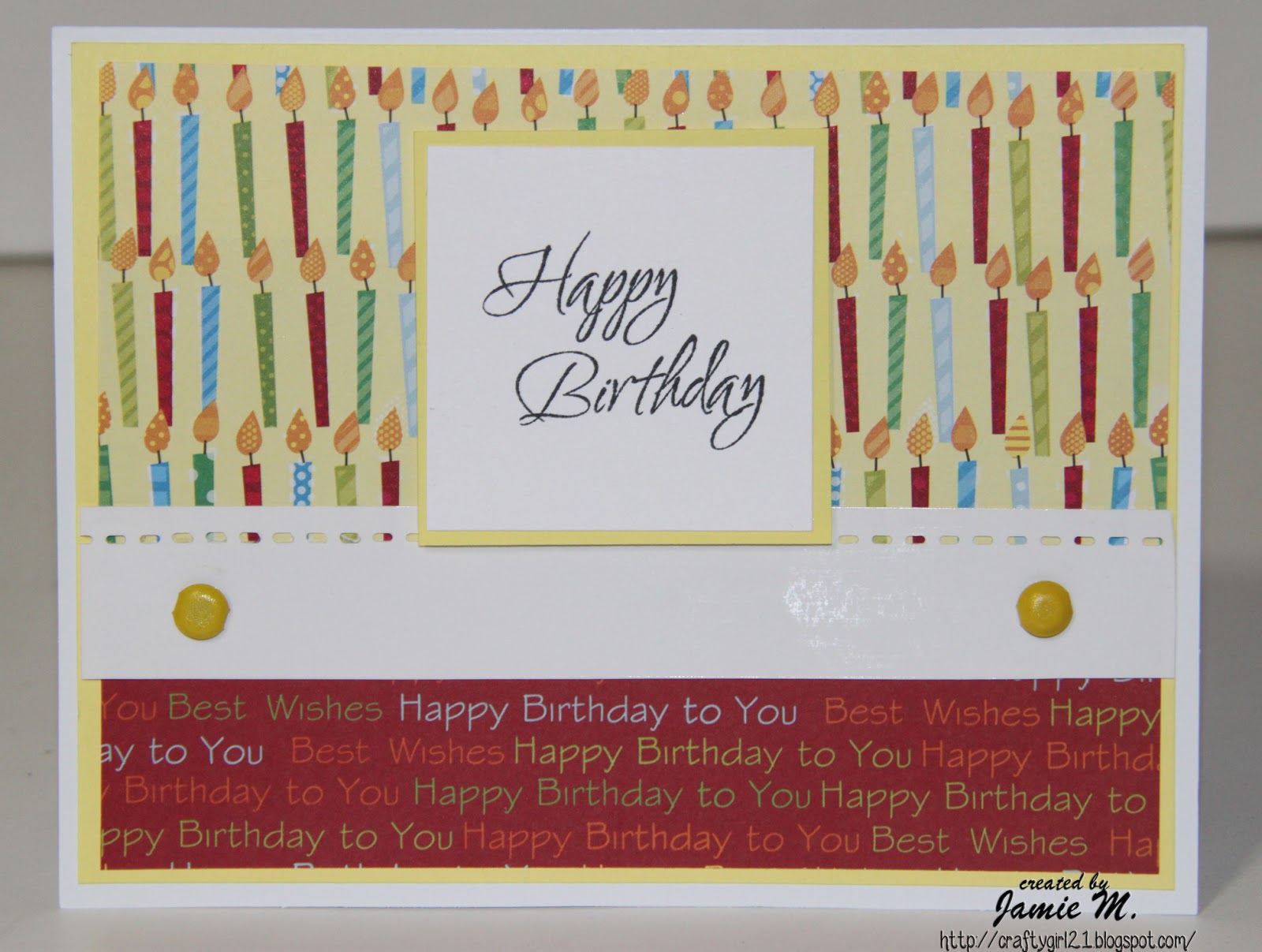 Crafty Girl 21!: 2 B-day Cards