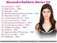AlexandraDaddario, The Layover 2017 to Wildflower 2022