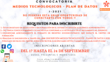 CONVOCATORIA APOYOS MEDIOS TECNOLOGICOS - PLAN DE DATOS 1-2021