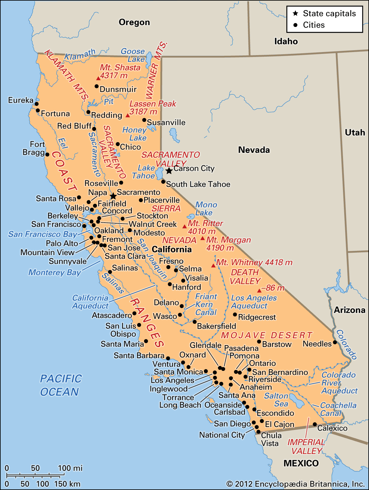 Geography Blog Map Of California