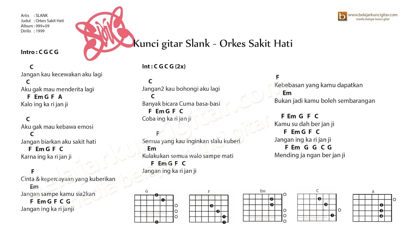 Chord Lagu Slank Cinta Itu Suci