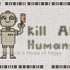  kill all humans robot cross stitch chart