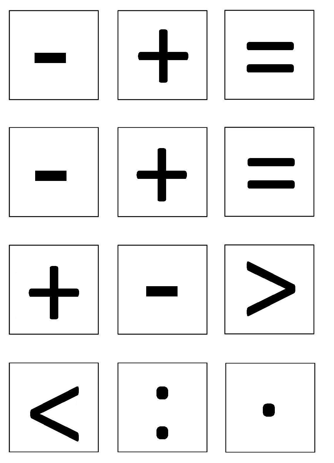 Znaki Matematyczne Do Druku