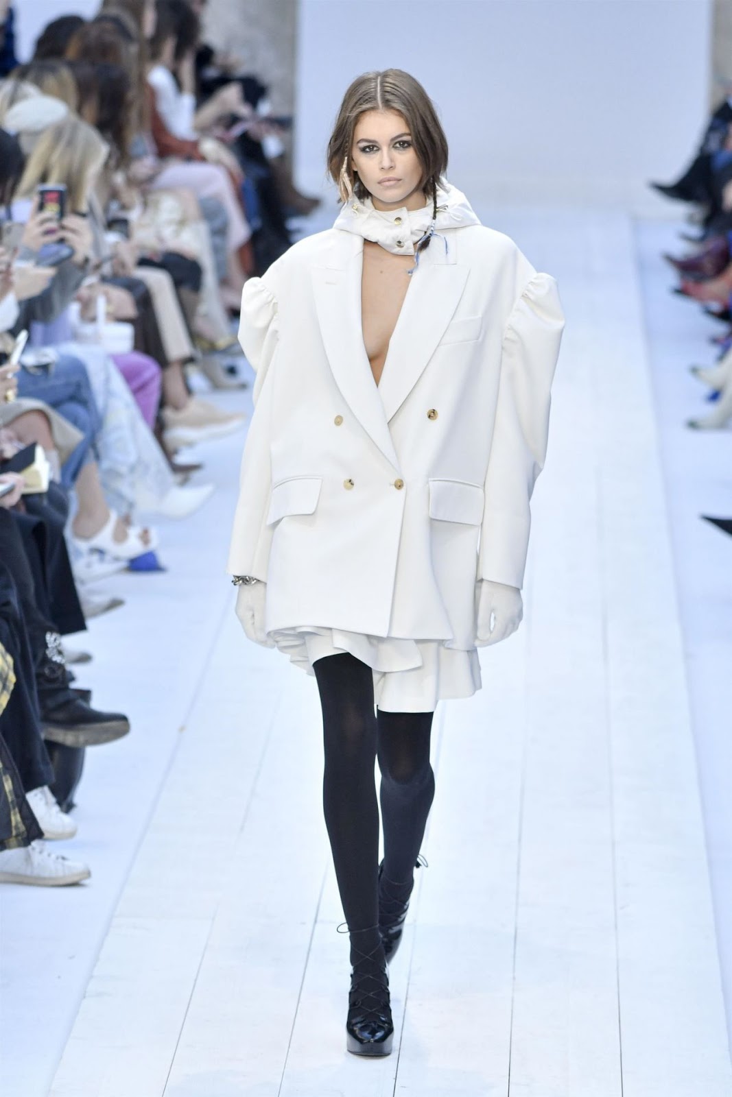 Braless and sheer, Kaia Gerber and Bella Hadid take the Max Mara Milan