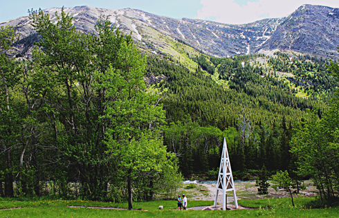 first oil well alberta rocky mountains travel photography