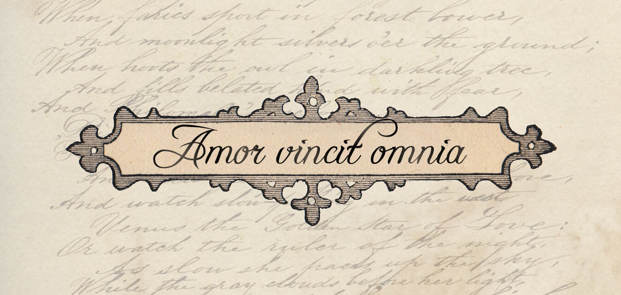 amor vincit omnia tattoo on back. amor vincit omnia