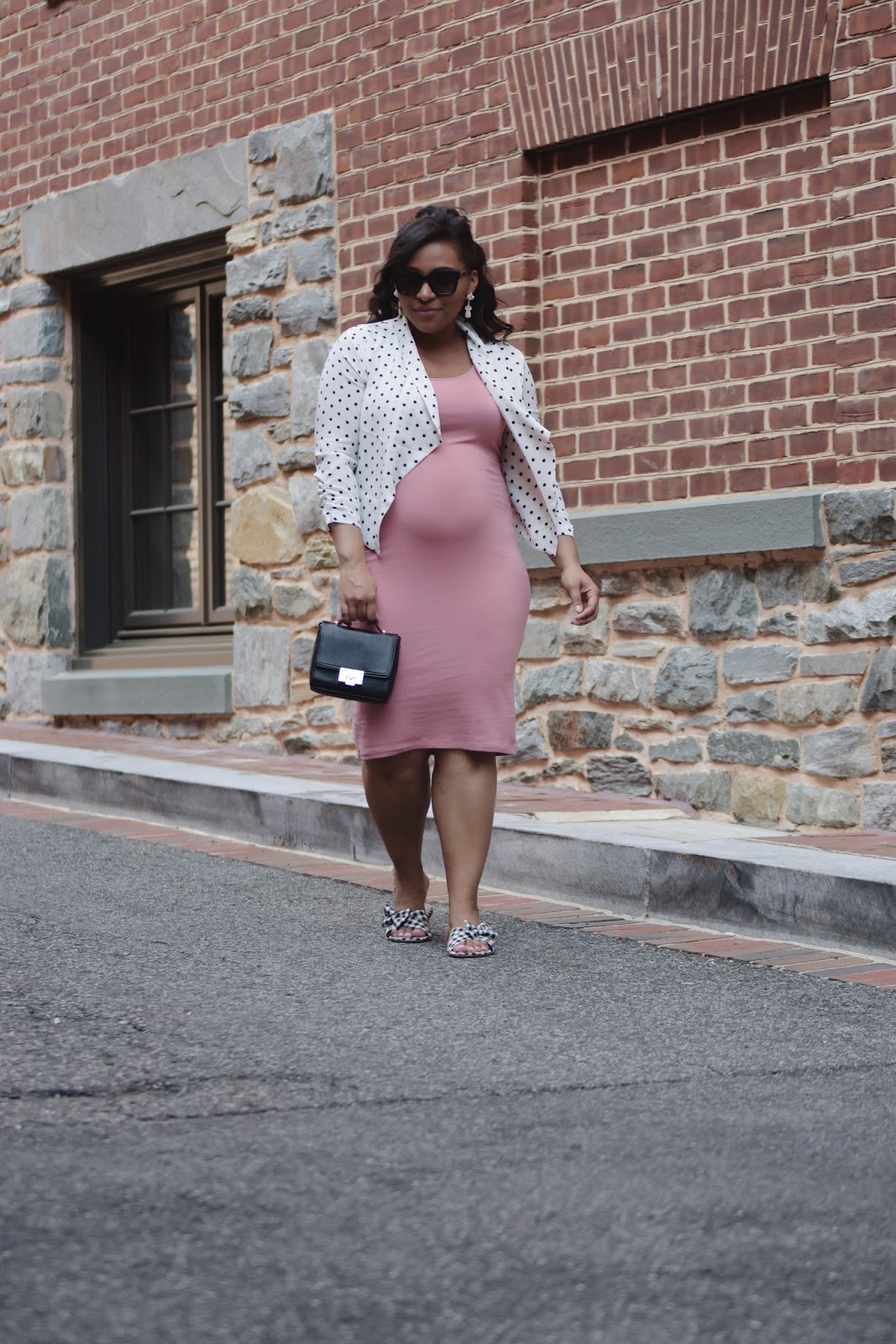 pink bodycon maternity dress