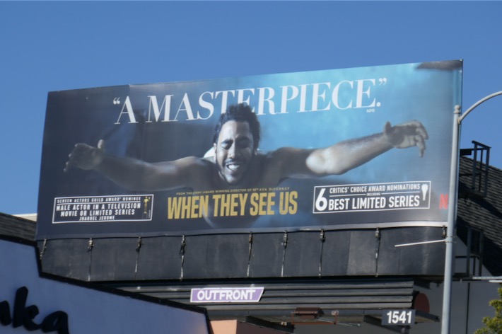 When They See Us Critics' Choice Awards nominee billboard When They See Us Critics Choice nominee billboard