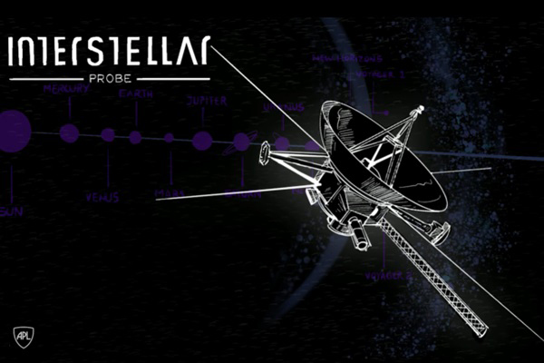 An artist's concept of the proposed Interstellar Probe. An artist's concept of the proposed Interstellar Probe.