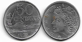 50 centavos, 1975 aço inoxidável