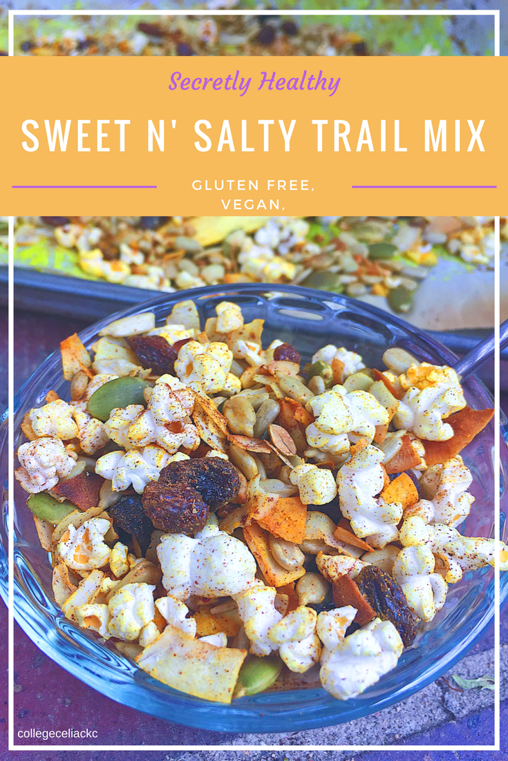 Secretly Healthy Sweet N' Salty Trail Mix (Gluten Free, Vegan)