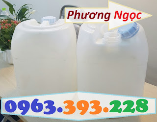 Can nhựa đựng hóa chất, can nhựa HDPE 20L, can nhựa vuông tròn màu trắng 5cd6f903be6e5930007f