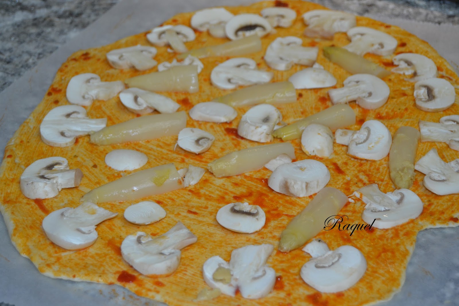 Mi Diversión en la cocina Pizza vegetal con nata