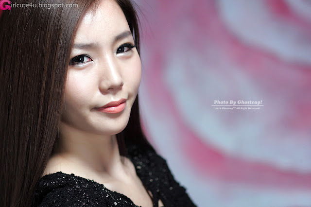 Lee Ji Min Sparkle Black Mini Dress ~ Cute Girl Asian Girl Korean Girl Japanese Girl