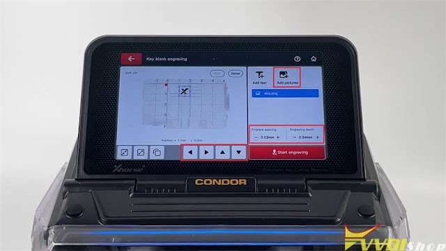 Xhorse Condor Mini Plus II Engraves a Unique Key Blank 7
