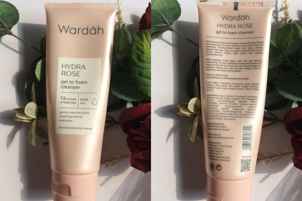 Review wardah hydra rose gel to foam cleanser