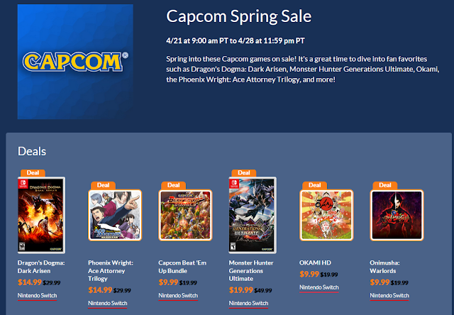 CAPCOM Spring Sale 2020 Nintendo eShop Phoenix Wright Ace Attorney Trilogy