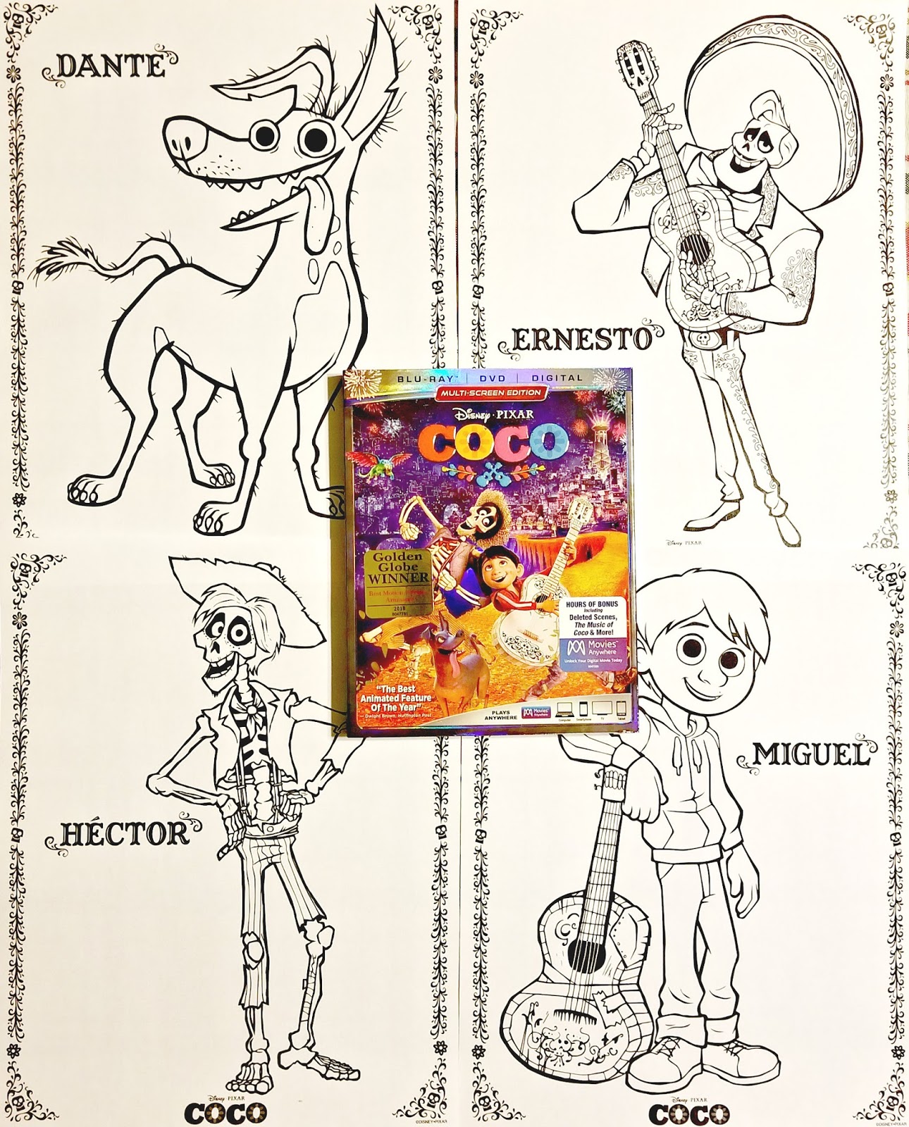 A GEEK DADDY Disney Pixar COCO Coloring Pages A GEEK DADDY Disney Pixar COCO Coloring Pages