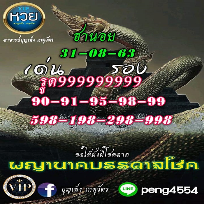 แนวทางหวยฮานอย 31/8/63 LOTTOฮานอย - ขอให้รวย