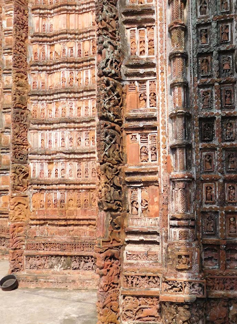 Lalaji Temple terracotta ornamentation, Kalna Rajbari Temple complex, West Bengal