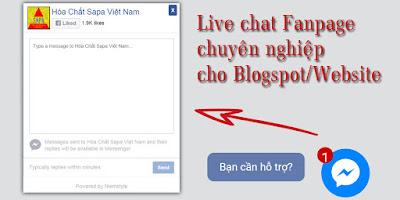 Tạo live chat fanpage chuyên nghiệp cho blogspot hoặc website