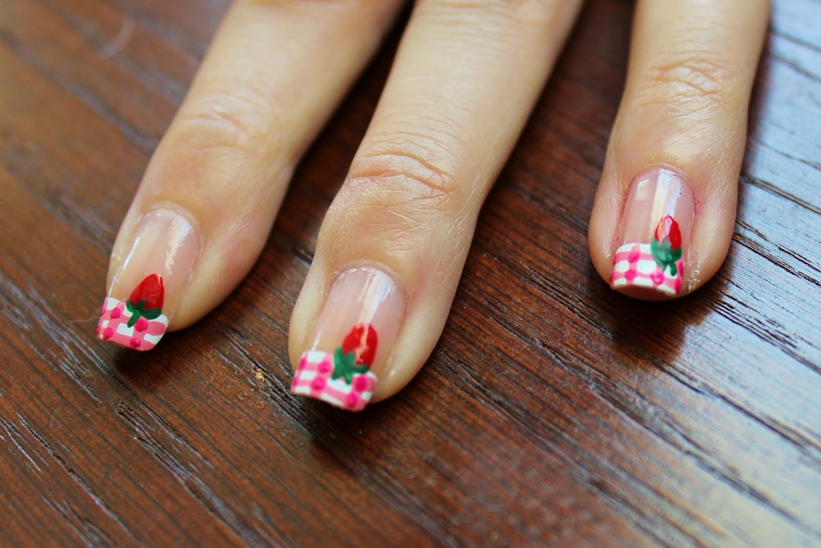 strawberry design nail wraps