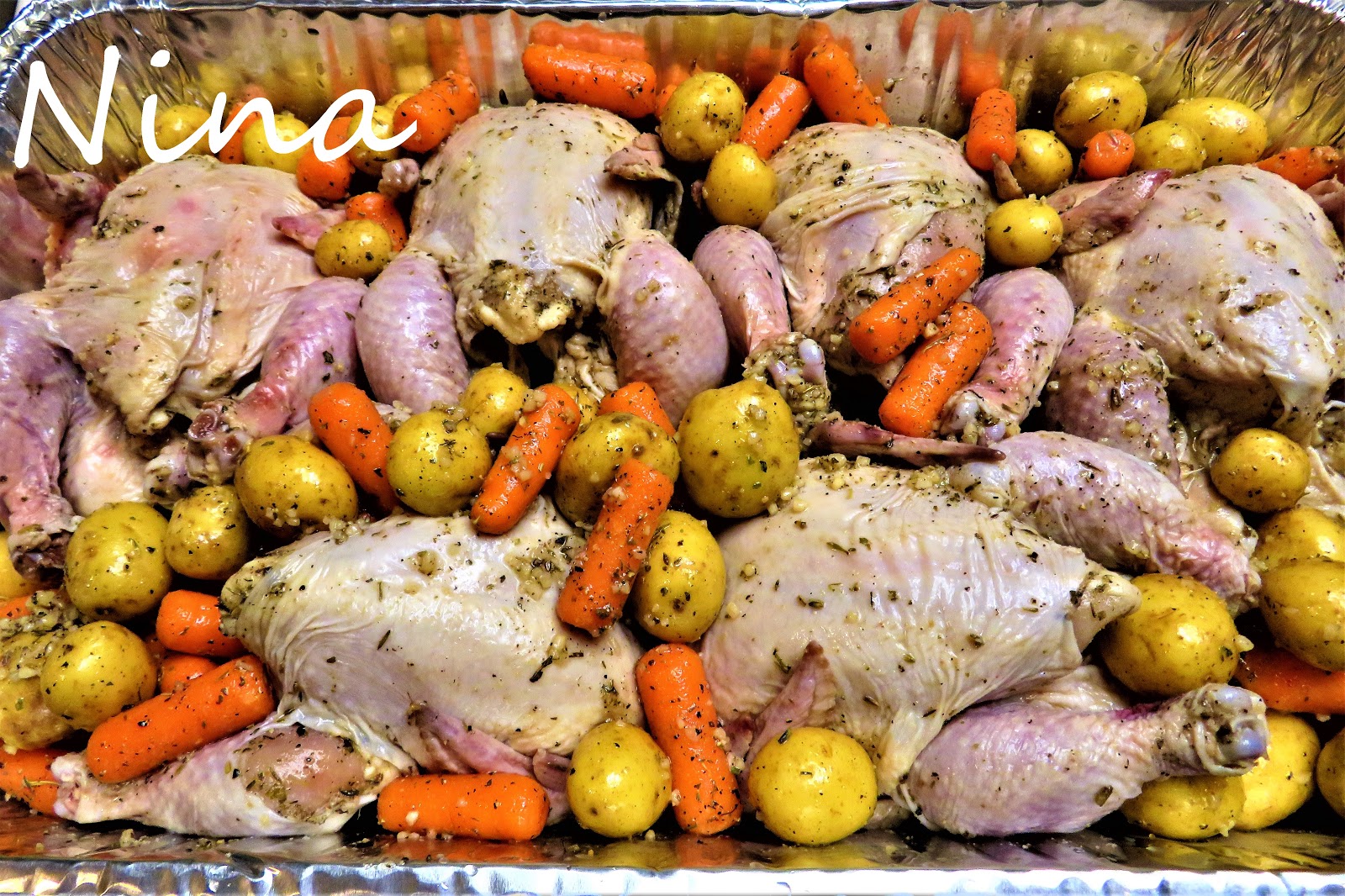 NINA'S RECIPES..... OVEN BAKED TURKEY AND CORNISH HENS FOR