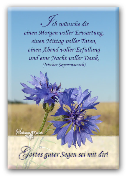 Seelchen Karten und Collagen : Gottes guter Segen sei mit dir!