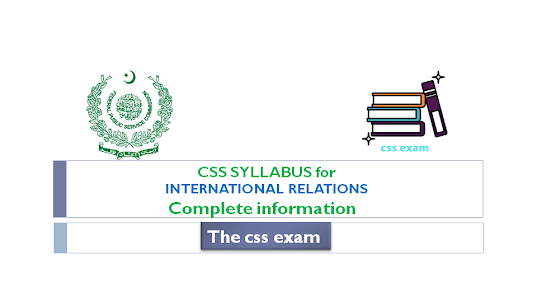 CSS SYLLABUS INTERNATIONAL ‎RELATIONS