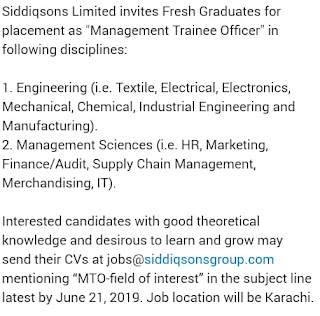 Engineering jobs, Textile, electircal, electronics, mechanical, chemical, insdustrial engineering and manufacturing jobs, management jobs, HR Jobs, Marketing jobs, finance audit, supply chain management, merchandising and IT Jobs