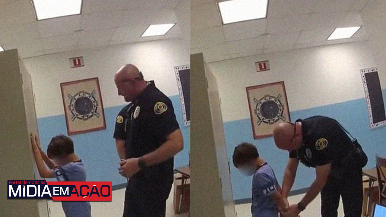EUA: menino de 8 anos é algemado pela polícia em vídeo por caso de agressão