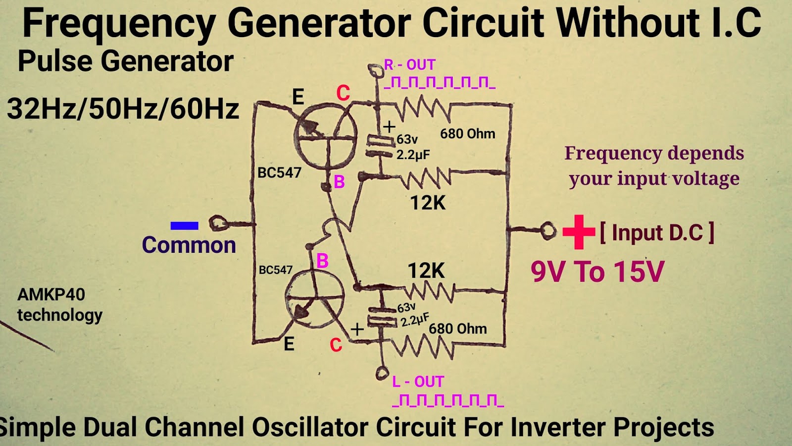How to make dual channel Frequency Generator or Oscillator circuit