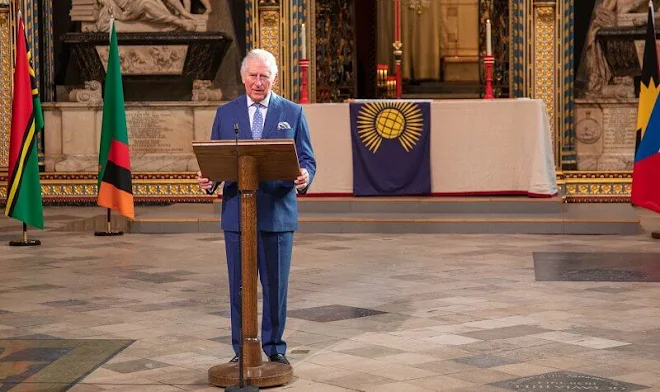 The Duke and Duchess of Cambridge, The Countess of Wessex, The Prince of Wales and The Duchess of Cornwall. The Duke and Duchess of Sussex