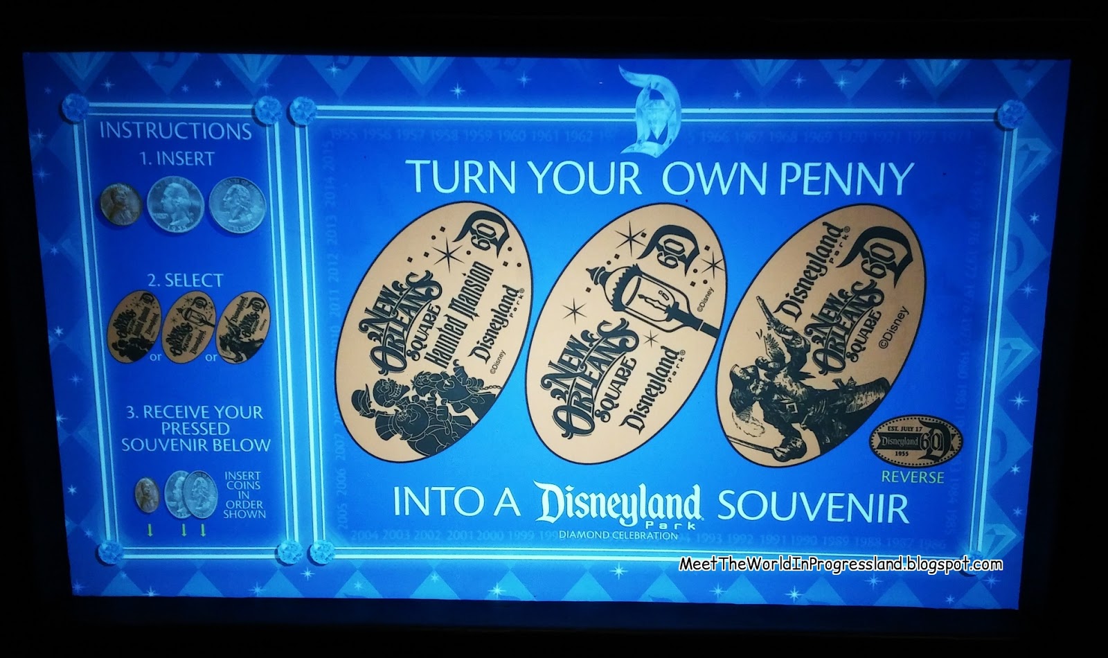 Meet The World Pressed Pennies Disneyland, Universal Studios, Magic