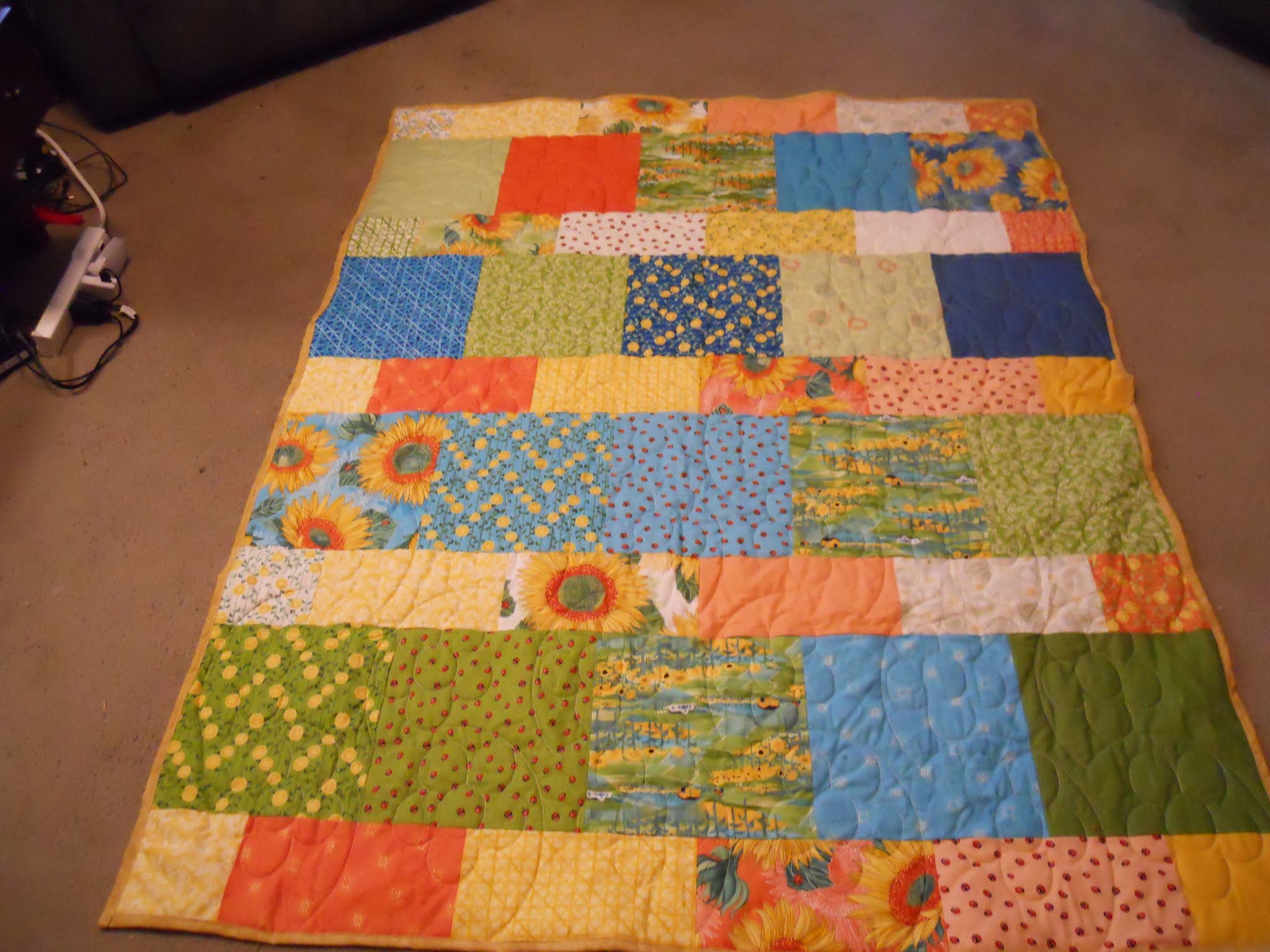 Quilter Jan Three Large Size Quilts for Project Linus and doggies