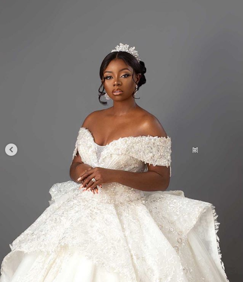 Mixed Reactions As Popular TVC Presenter, Ariyiike Dimples Shares Bridal Photos Online