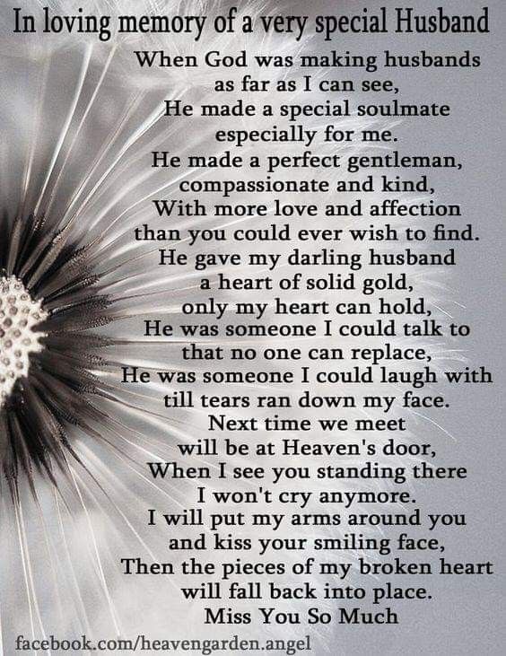 In loving memory of a very special Husband - Love Quotes & Sayings
