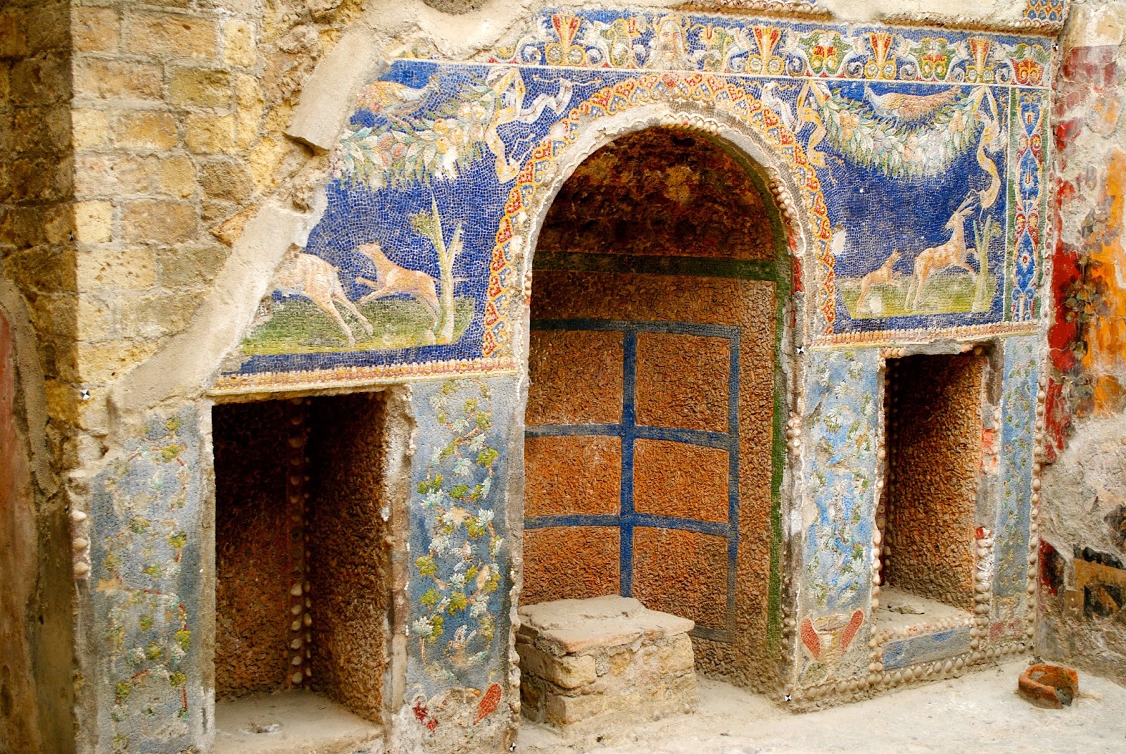 Mosaics in Herculaneum in Italy