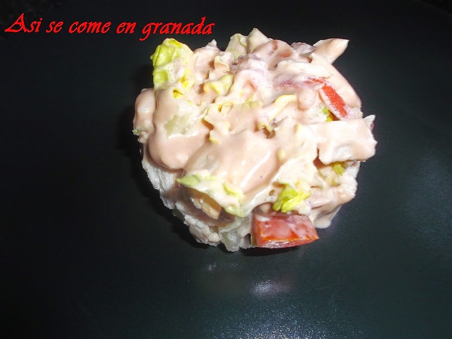 Ensalada de pollo fácil