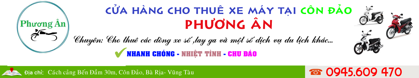 Cho thuê xe máy Côn Đảo: Thuê Xe máy Côn Đảo xe Wave Anpha 2018