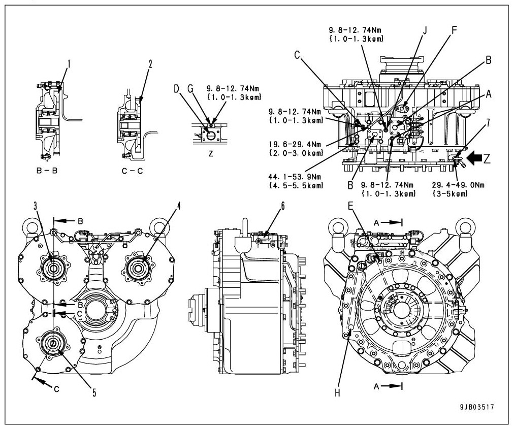 HD7857 POWER TRAIN 12 Torque Converter Komatsu Shop Manual